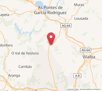 Map of Momán, Galicia