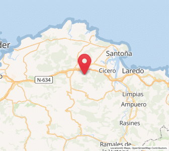 Map of Moncalián, Cantabria
