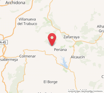 Map of Mondrón, Andalusia