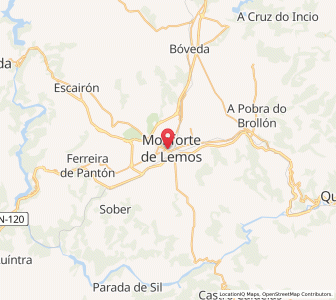 Map of Monforte de Lemos, Galicia