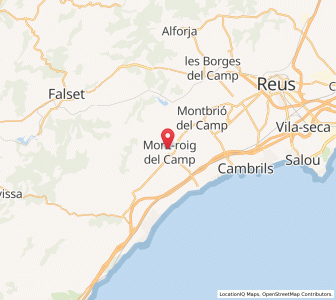 Map of Mont-roig del Camp, Catalonia