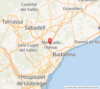 Map of Montcada i Reixac, Catalonia