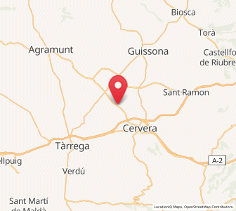 Map of Montcortés de Segarra, Catalonia