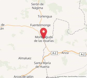 Map of Monteagudo de las Vicarías, Castille and León