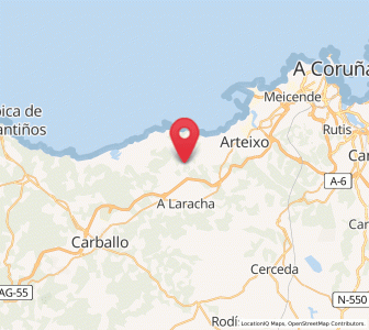 Map of Monteagudo, Galicia