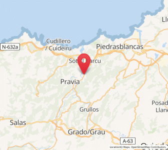 Map of Monterrey, Asturias