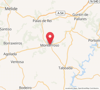 Map of Monterroso, Galicia