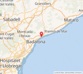 Map of Montgat, Catalonia