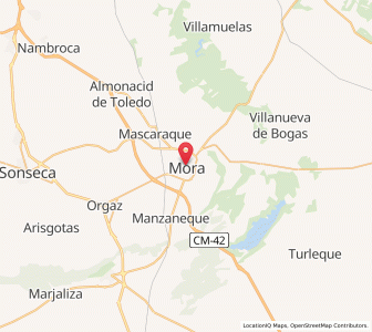 Map of Mora, Castille-La Mancha