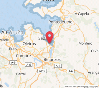 Map of Moruxo, Galicia