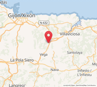 Map of Morvís, Asturias
