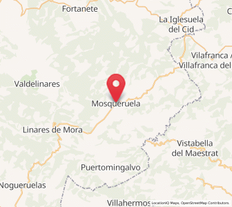 Map of Mosqueruela, Aragon