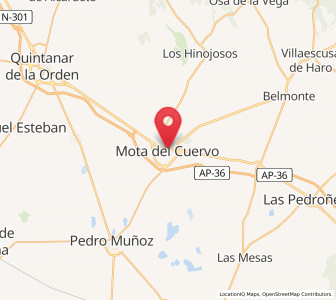 Map of Mota del Cuervo, Castille-La Mancha