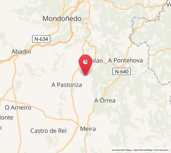 Map of Mourelle, Galicia
