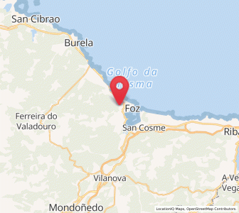 Map of Mourente, Galicia