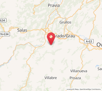 Map of Moutas, Asturias