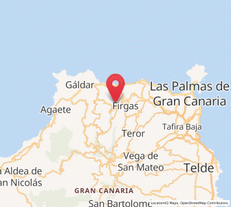 Map of Moya, Canary Islands