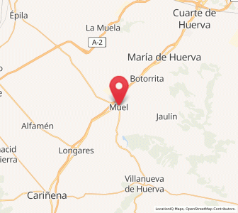 Map of Muel, Aragon