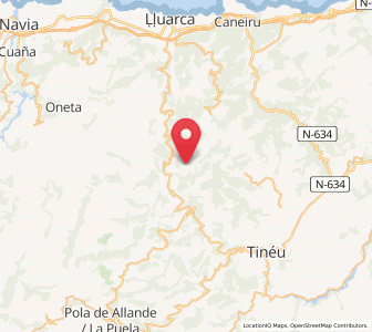 Map of Muñalén, Asturias