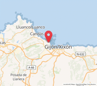Map of Musel-Arnao, Asturias
