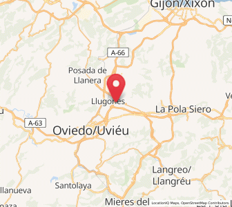 Map of Naón, Asturias