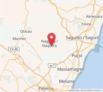 Map of Náquera, Valencia