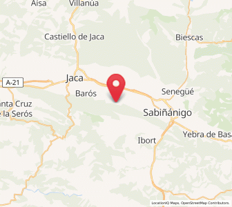 Map of Navasilla, Aragon