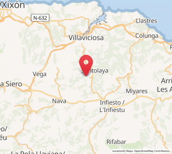 Map of Naveda, Asturias