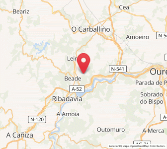 Map of Názara, Galicia
