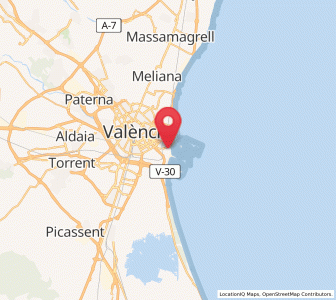 Map of Nazaret, Valencia