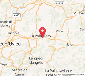 Map of Negales, Asturias
