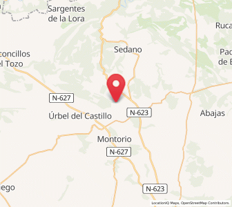 Map of Nidáguila, Castille and León