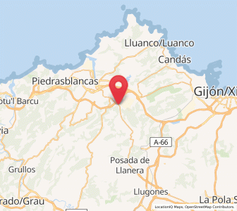 Map of Nubledo, Asturias