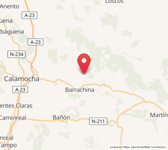 Map of Nueros, Aragon