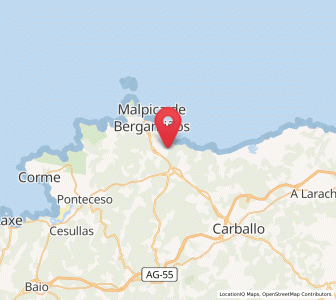 Map of O Ceán, Galicia