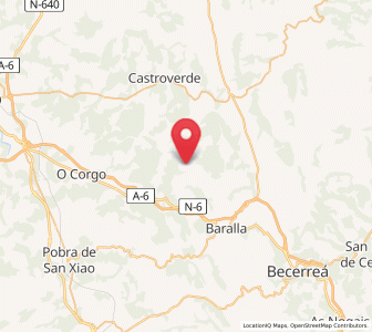 Map of O Páramo, Galicia