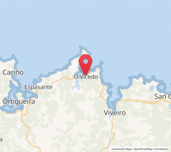Map of O Vicedo, Galicia