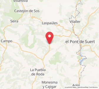 Map of Obarra, Aragon