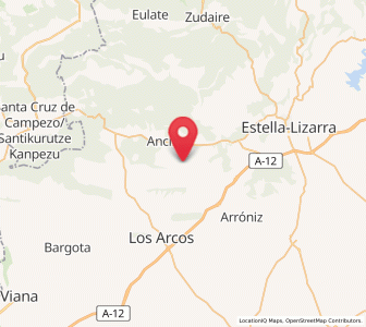 Map of Oco, Navarre