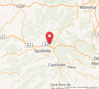 Map of Òdena, Catalonia