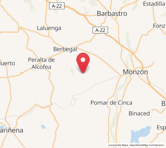 Map of Odina, Aragon