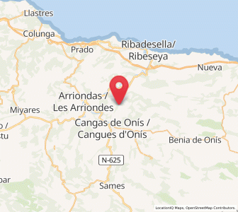 Map of Olicio, Asturias