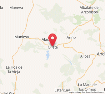Map of Oliete, Aragon