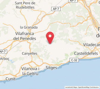 Map of Olivella, Catalonia