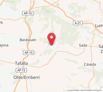 Map of Olleta, Navarre