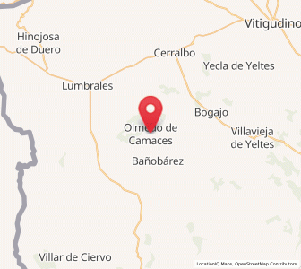 Map of Olmedo de Camaces, Castille and León