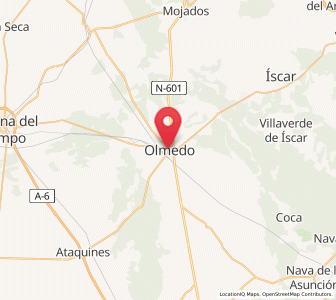 Map of Olmedo, Castille and León