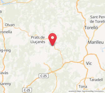 Map of Olost, Catalonia
