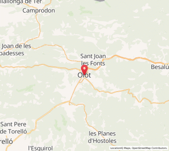Map of Olot, Catalonia