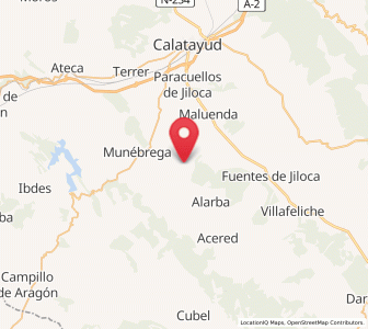 Map of Olvés, Aragon
